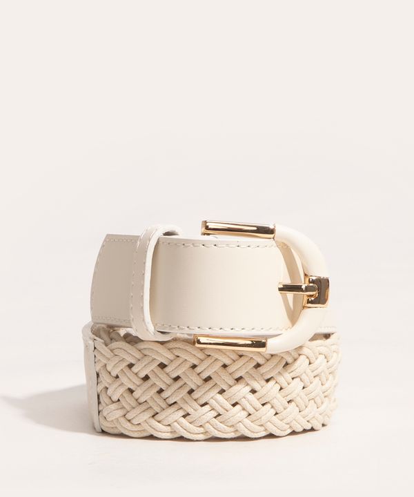 cinto de corda com fivela de metal off white 95CM