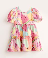 Vestido-Infantil-Estampado-Frutas-com-Recortes-Manga-Curta-Multicor-9999203-Multicor_1