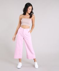 Calca-Jeans-Feminina-Pantacourt-Cintura-Alta-Rosa-9264227-Rosa_6