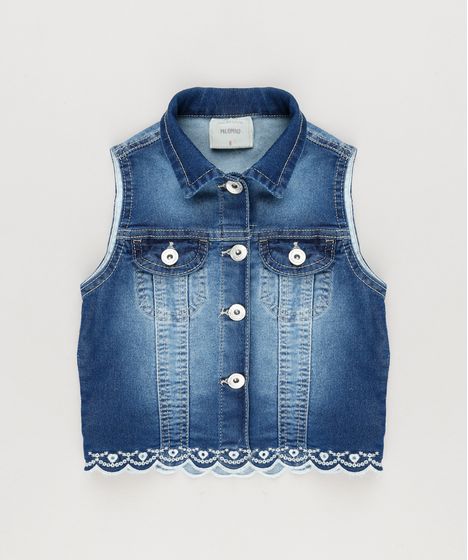 coletinho jeans infantil