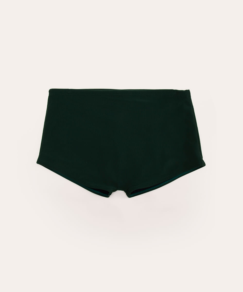 sunga boxer com proteção uv50 verde escuro