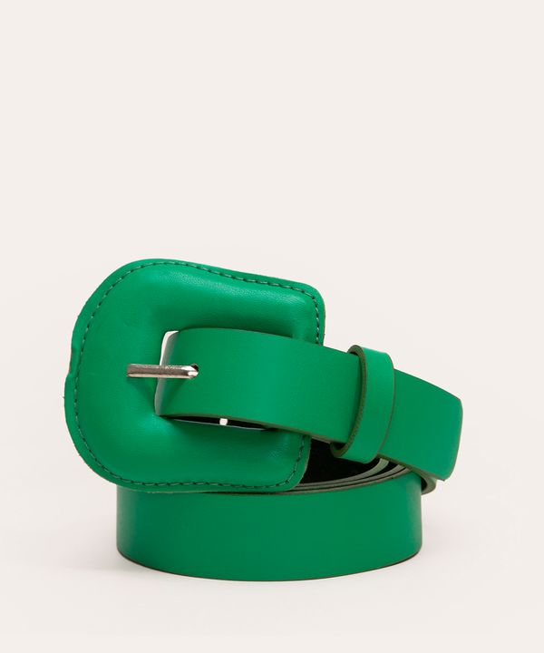 cinto médio com fivela forrada verde 95CM