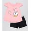 Conjunto-Margarida-de-Blusa-Manga-Curta-Rosa---Short-em-Moletom-Preto-9169075-Preto_1