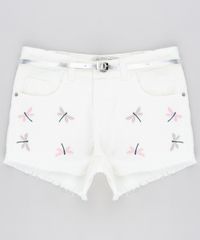 Short-Color-Infantil-com-Bordado-de-Libelula-e-Barra-Desfiada-com-Cinto-Metalizado-Off-White-9288479-Off_White_1