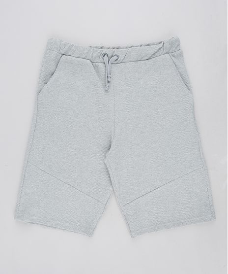 Bermuda-Infantil-em-Moletom-Texturizado-Cinza-Mescla-9328993-Cinza_Mescla_1