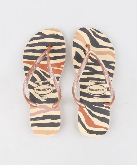 Chinelo-Havaianas-Feminino-Slim-Estampado-Animal-Print-Bege-9297182-Bege_1
