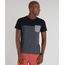 Camiseta-Masculina-com-Recorte-e-Bolso-Manga-Curta-Gola-Careca-Cinza-Mescla-Escuro-8460361-Cinza_Mescla_Escuro_1