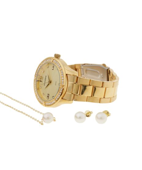 Kit-de-Relogio-Mondaine-Feminino-Analogico---Colar-e-Par-de-Brincos-12046LPMVDE1K---Dourado-8243554-Dourado_1