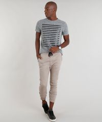 Camiseta-Masculina-Slim-Fit-com-Listras-Manga-Curta-Gola-Careca-Cinza-Mescla-9138784-Cinza_Mescla_3