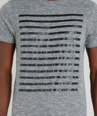 Camiseta-Masculina-Slim-Fit-com-Listras-Manga-Curta-Gola-Careca-Cinza-Mescla-9138784-Cinza_Mescla_4