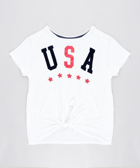 Blusa-Infantil--USA--com-No-Manga-Curta-Decote-Redondo-Off-White-9302143-Off_White_1