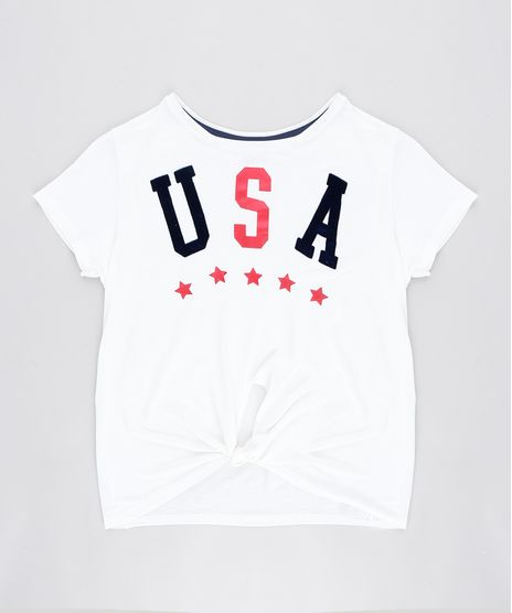 Blusa-Infantil--USA--com-No-Manga-Curta-Decote-Redondo-Off-White-9302143-Off_White_1