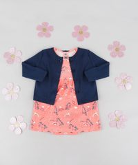 Conjunto-Infantil-de-Body-Vestido-Estampado-de-Unicornios-Coral---Cardigan-Azul-Marinho-9114252-Azul_Marinho_2
