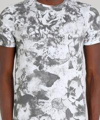 Camiseta-Masculina-Slim-Fit-Estampada-Floral-Manga-Curta-Gola-Careca-Branca-9324588-Branco_4