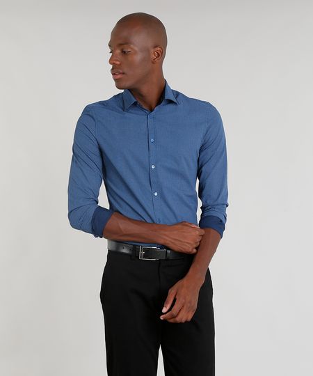 Camisa-Masculina-Slim-Estampada-Mini-Print-Manga-Longa-Azul-Marinho-9093236-Azul_Marinho_1