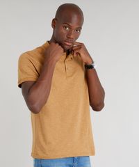 Polo-Masculina-Mescla-Manga-Curta-Caramelo-9116018-Caramelo_1
