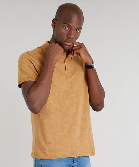 Polo-Masculina-Mescla-Manga-Curta-Caramelo-9116018-Caramelo_1 Polo-Masculina-Mescla-Manga-Curta-Caramelo-9116018-Caramelo_1