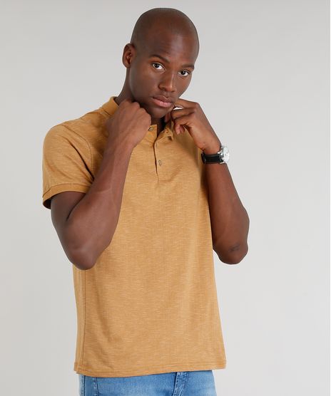Polo-Masculina-Mescla-Manga-Curta-Caramelo-9116018-Caramelo_1