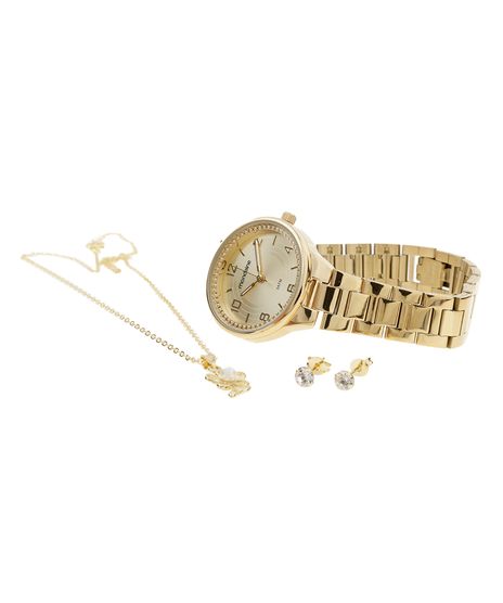 Relogio---Colar-e-Par-de-Brincos-Mondaine-Feminino---83220LPMVDE1K---Dourado-8243482-Dourado_1