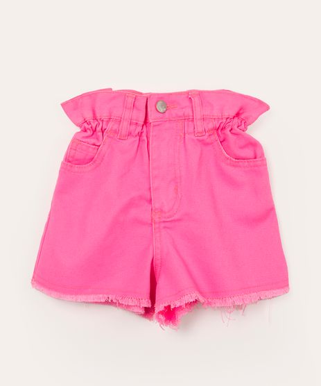 Cropped 8 a 16 anos Luluca Pandinhas Brandili Pink Neon