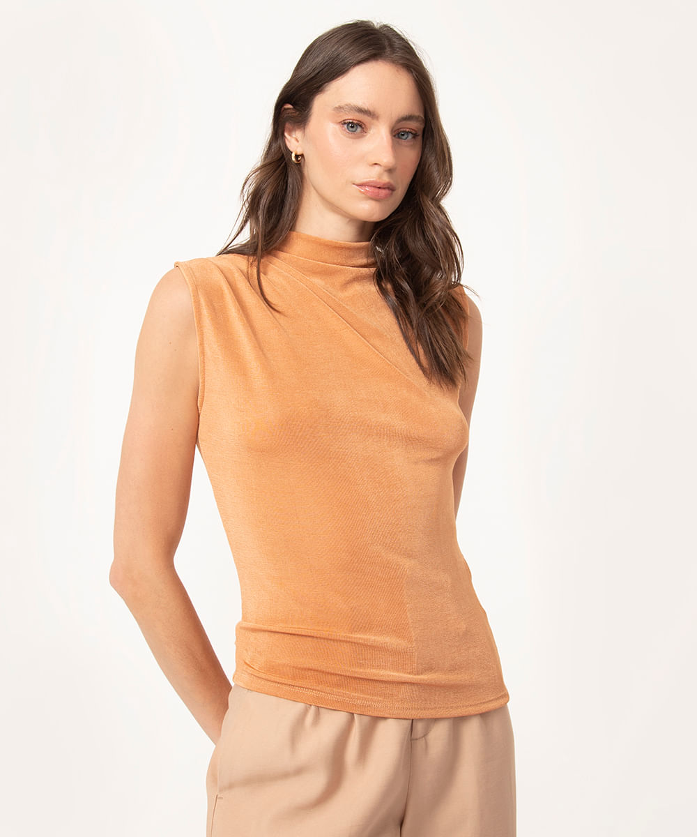 regata gola alta degagê bege