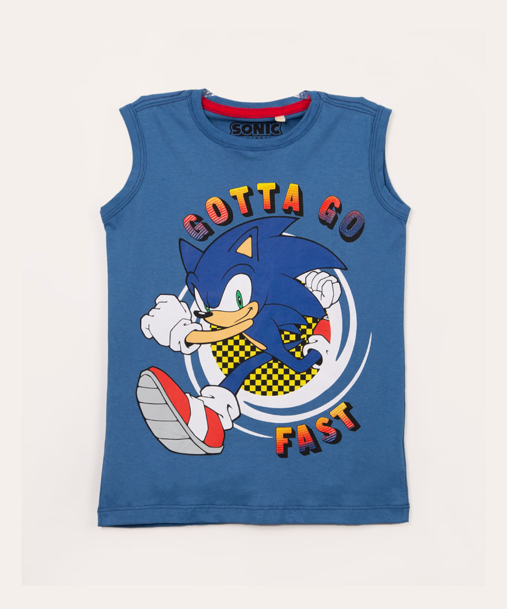 regata infantil sonic azul