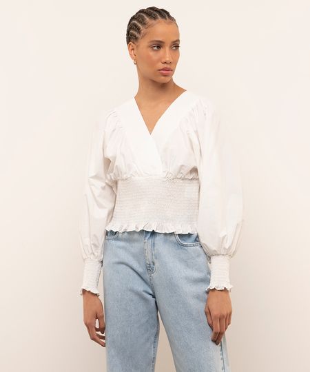 blusa-decote-v-manga-bufante-mindset-branco-9983195-Branco_1 blusa-decote-v-manga-bufante-mindset-branco-9983195-Branco_1