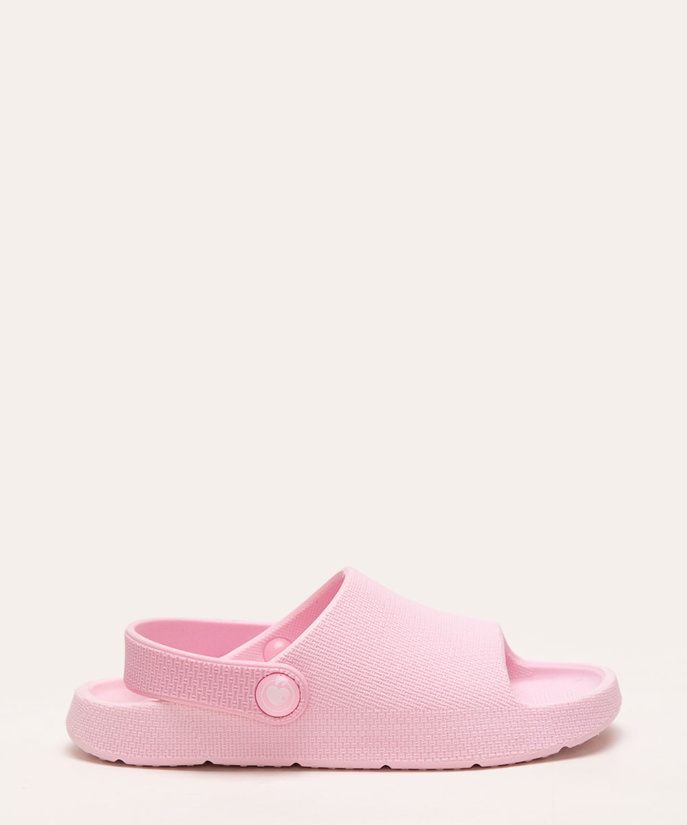 sandália infantil slide rosa