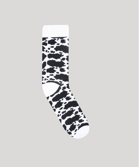 Meia-Masculina-Cano-Alto-Divertida-Estampada-de-Vaca-Malhada-Branca-9309985-Branco_1