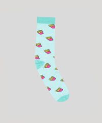 Meia-Masculina-Cano-Alto-Divertida-Estampada-de-Batata-Frita-Verde-Claro-8754688-Verde_Claro_1