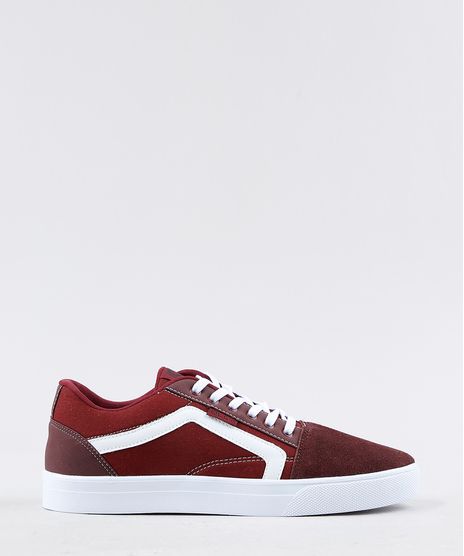 Tenis-Masculino-Ollie-com-Listra-Lateral-em-Lona-Vinho-9350429-Vinho_1