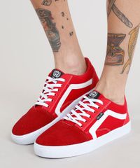 Tenis-Masculino-Ollie-com-Listra-Lateral-em-Lona-Vermelho-9350425-Vermelho_2