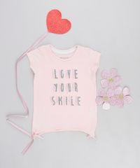 Blusa-Infantil--Love-Your-Smile--com-Paete-Manga-Curta-Decote-Redondo-Rose-9333400-Rose_2