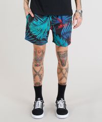 Short-Masculino-Estampado-de-Folhagem-com-Bolsos-Preto-9308695-Preto_1 Short-Masculino-Estampado-de-Folhagem-com-Bolsos-Preto-9308695-Preto_1