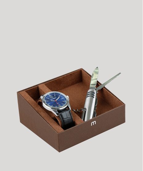 Kit-de-Relogio-Analogico-Mondaine-Masculino---Canivete---83444G0MVNH1KB-Prateado-9377606-Prateado_1