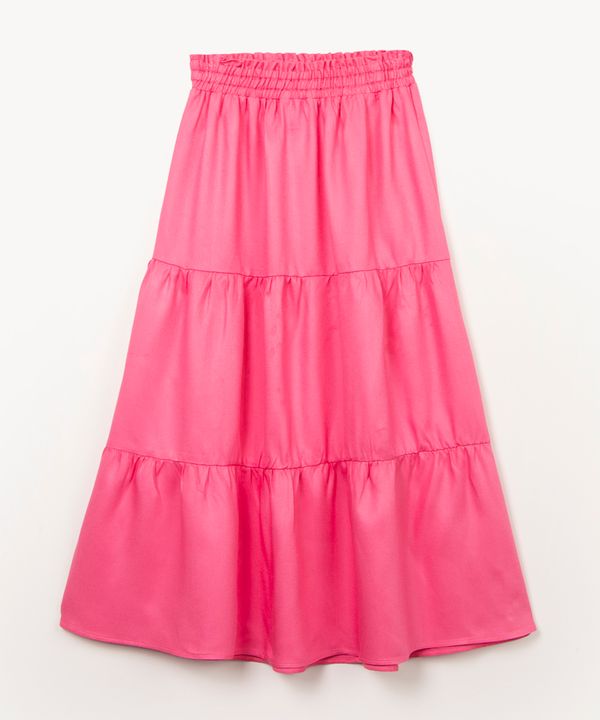 saia infantil de viscose longa rosa 8