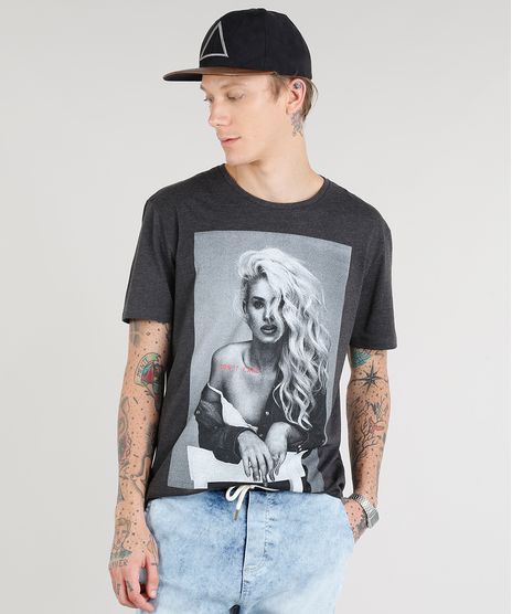 Camiseta-Masculina--I-Don-t-Care--Manga-Curta-Gola-Careca-Cinza-Mescla-Escuro-9276261-Cinza_Mescla_Escuro_1
