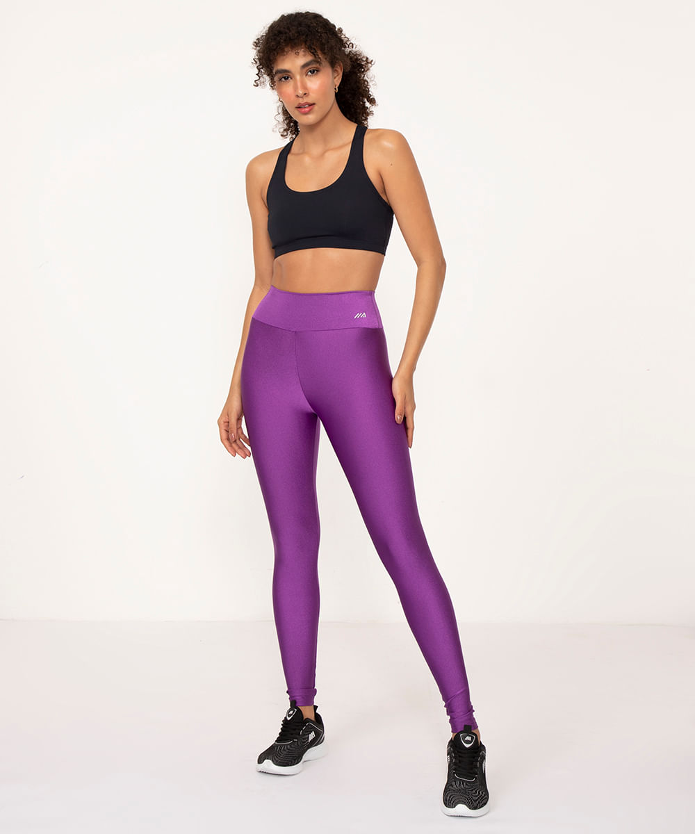 calça legging básica esportiva ace roxa