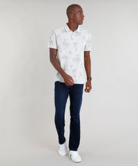 Polo-Masculina-Estampada-Floral-em-Piquet-Manga-Curta-Cinza-Mescla-Claro-9187321-Cinza_Mescla_Claro_3