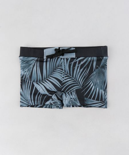 Sunga-Infantil-Boxer-Estampada-de-Folhagem-Preta-9281416-Preto_1 Sunga-Infantil-Boxer-Estampada-de-Folhagem-Preta-9281416-Preto_1