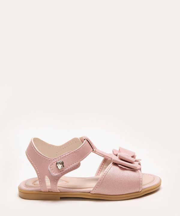 sandália infantil laço pimpolho rosa 17