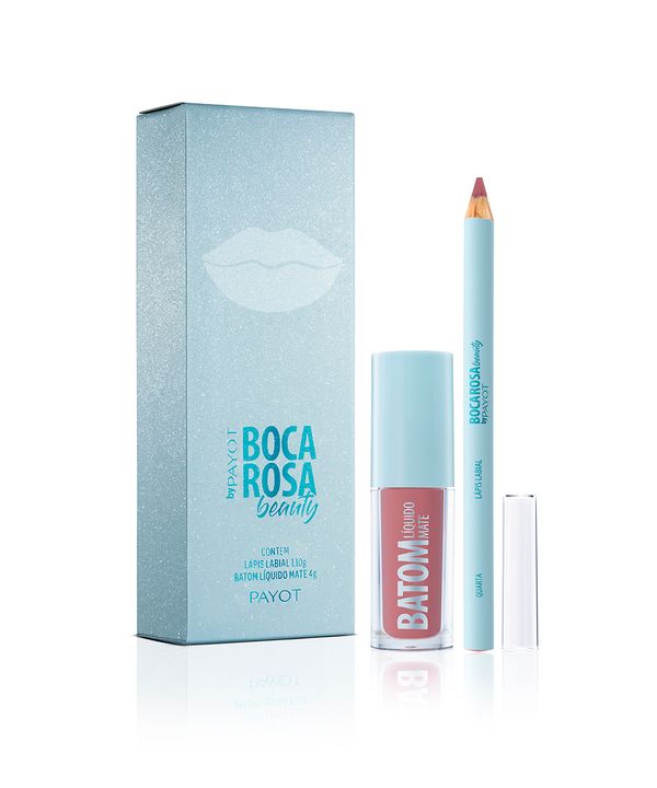 Kit Especial Boca Rosa Lápis Quarta e Batom Quarta Único Único