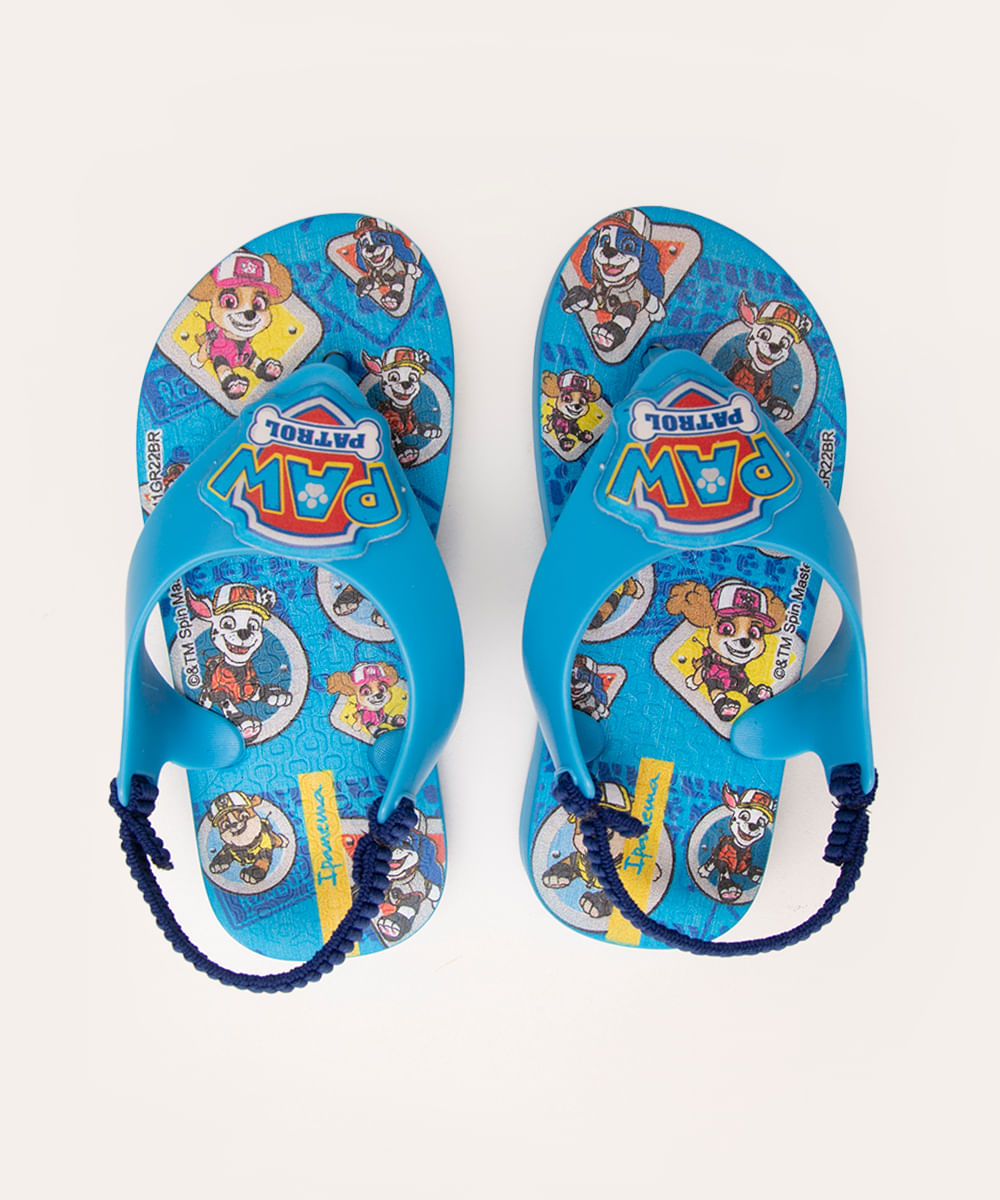 chinelo infantil patrulha canina ipanema azul