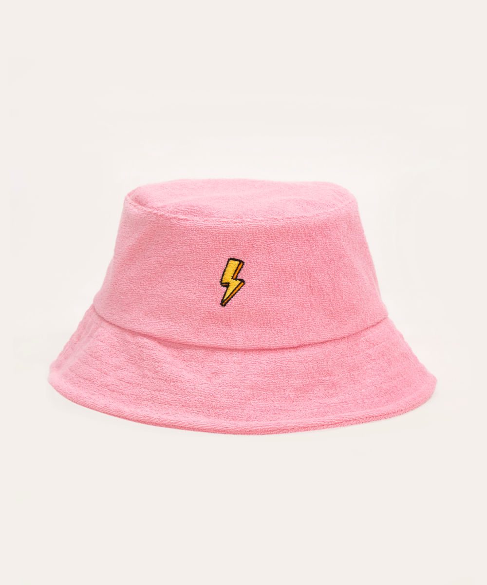 chapéu bucket atoalhado raio rosa chapéu bucket atoalhado raio rosa