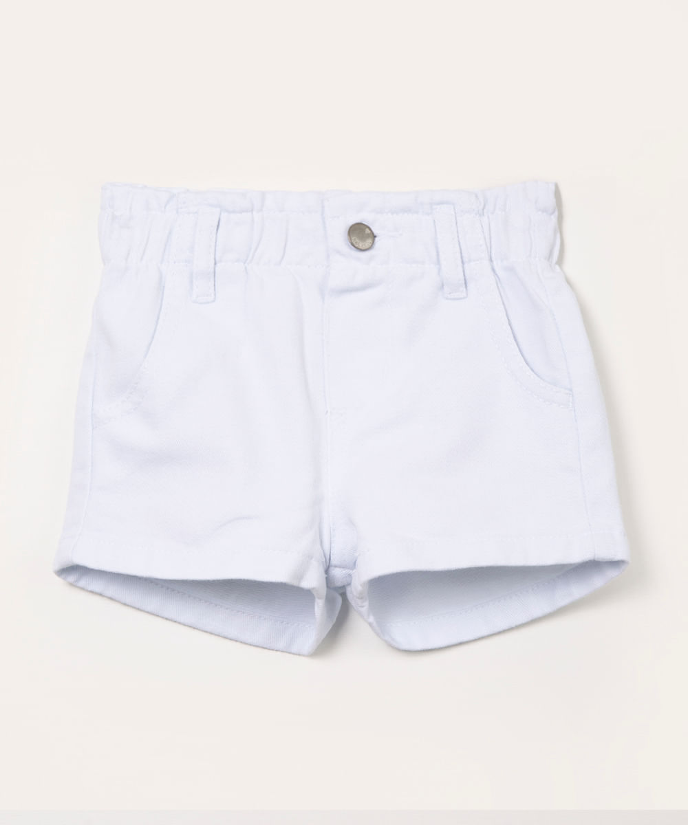 short infantil de sarja clochard branco