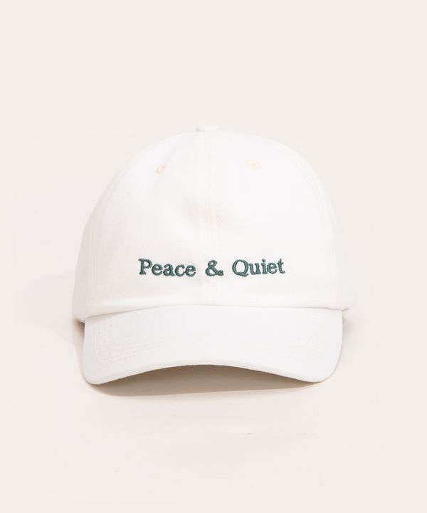 boné de sarja aba curva peace quiet off white Único