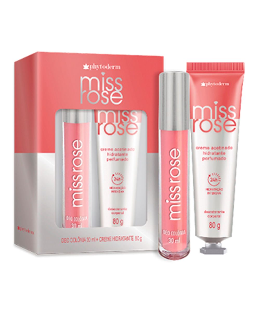 Kit Phytoderm Miss Rose Mini 30ml e Creme Acetinado 80g Único