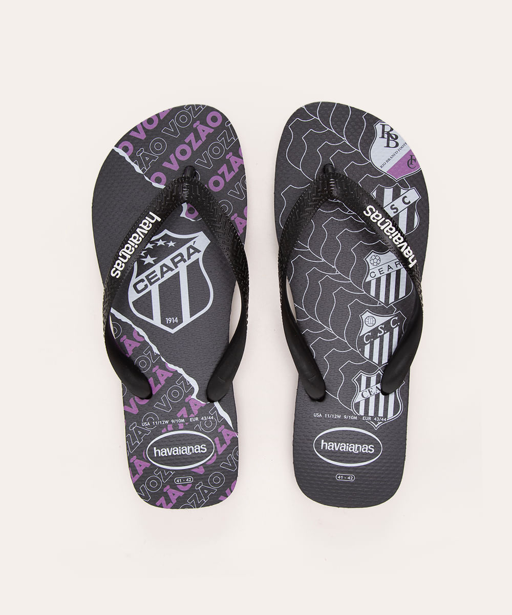 chinelo havaianas top times ceará preto