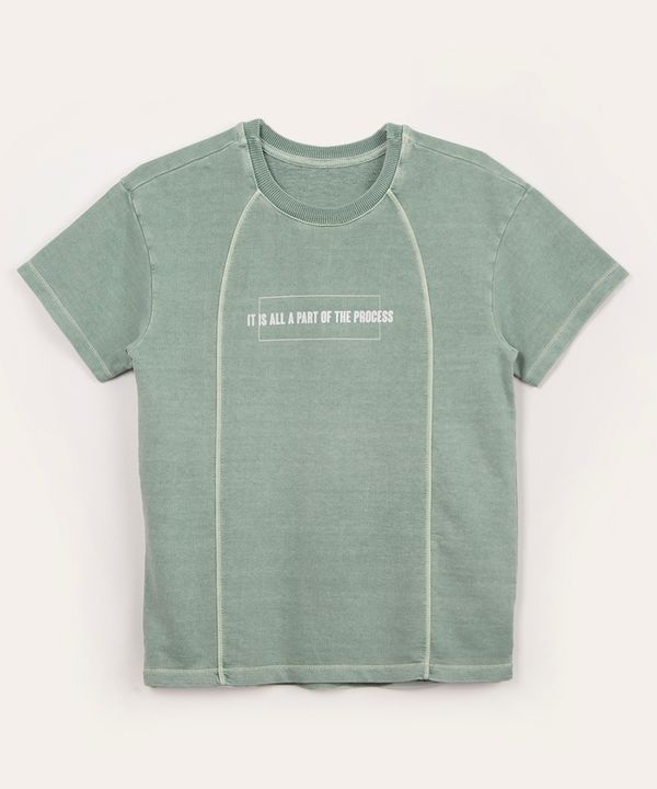 camiseta juvenil de algodão manga curta process verde claro 12