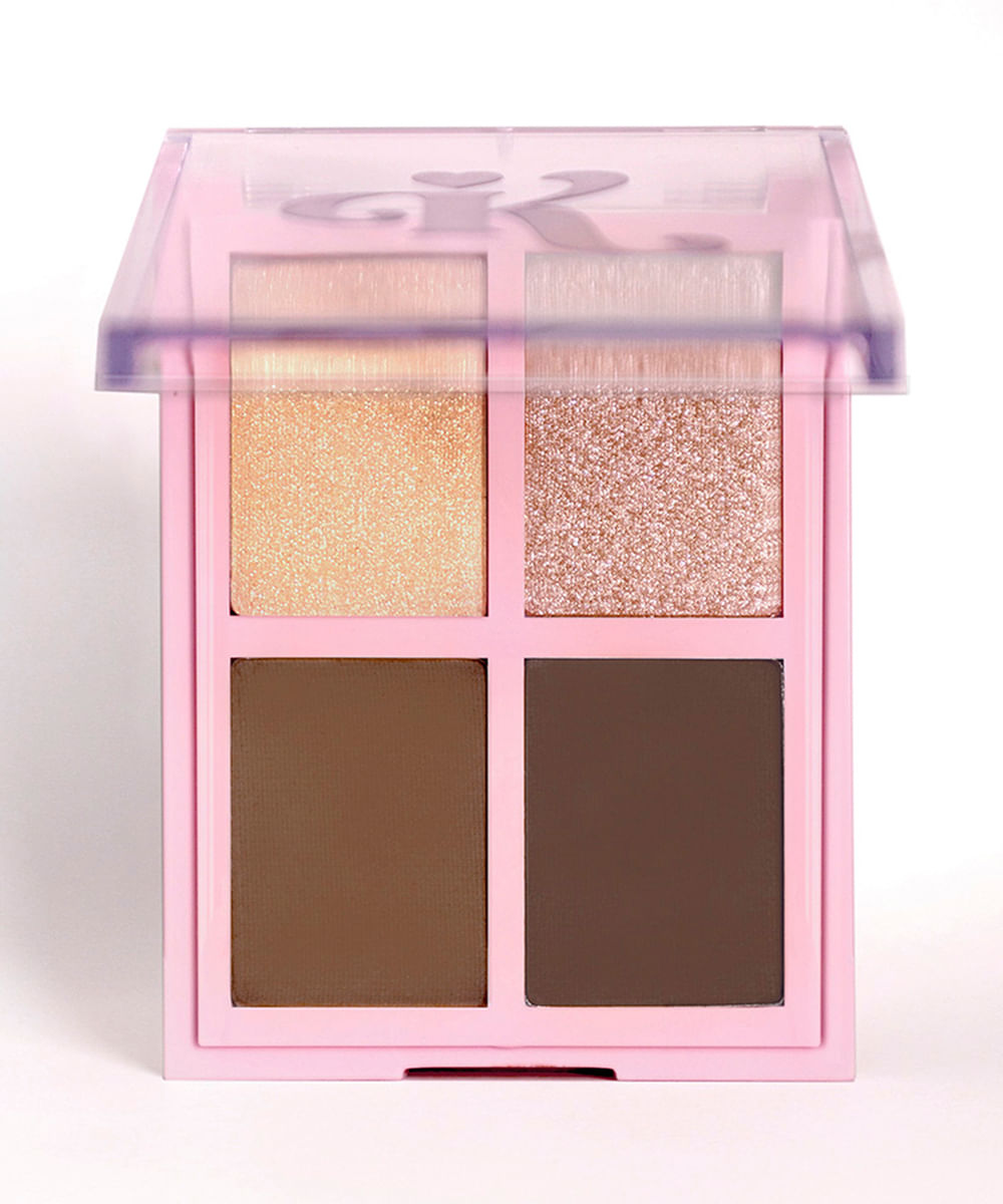 paleta multifuncional com iluminador e contorno hecat by karen bachini único